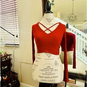 Red Forever 21 crop top